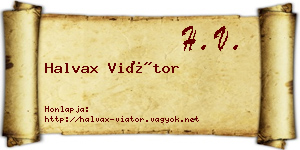 Halvax Viátor névjegykártya